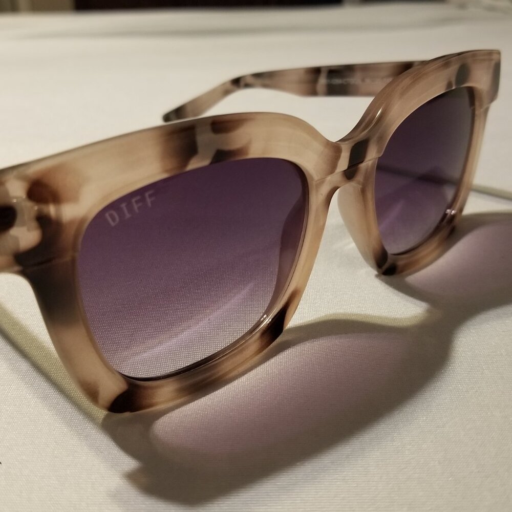 Diff Grey Tortoiseshell Sunglasses W/Purple Lenses - image 3